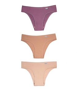 Kit 3 Calcinhas DelRio (51364) Areia/New Nude/Mousse