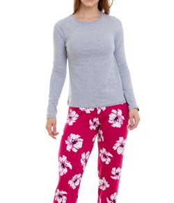 Pijama Longo Floral E-Pijama By Sepi (6059/LS223) Algodo e Viscolycra