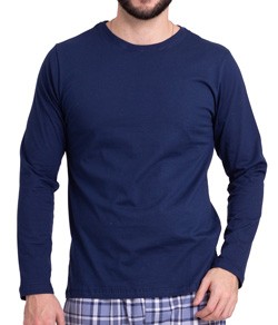 Camiseta Masculina Manga Longa 100% Algodo (LS224)