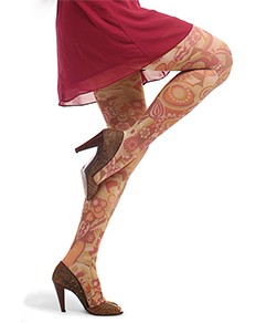 Meia-Cala Estampada 3D Autumn Burst Jiggy (ATB) Fio 50