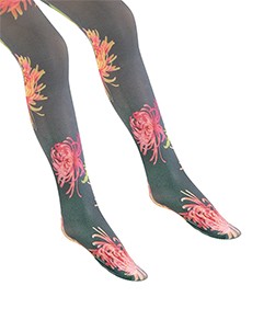 Meia-Cala Estampada 3D Fleur Oriental Jiggy (ORI) Fio 50