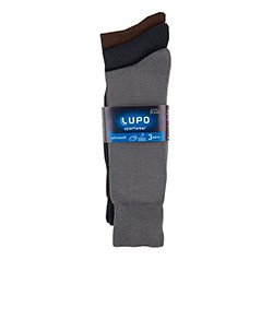 Kit 3 Pares de Meias Ultrasoft Lupo Sportwear (1725-089) Caf/Preto/Chumbo