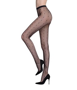 Meia-Calça Arrastão com Poá Raschel Loba Lupo (17604-001)