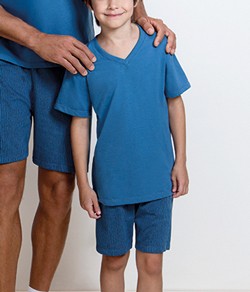 Pijama Curto Listrado Kids Lupo (20101-001)