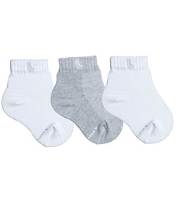 Kit Beb com 3 Pares de Meias Lupo Baby (02025-089) Branco/Mescla/Branco
