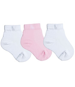Kit Beb com 3 Pares de Meias Lupo Baby (02025-089) Branco/Rosa/Branco