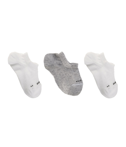 Kit Infantil 3 Pares de Meias Invisvel Lupo Kids (02270-089) Branco/Mescla/Branco