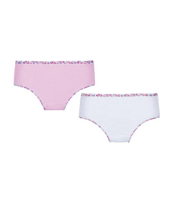 Kit Infantil 2 Calcinhas Lobinha Lupo (00238-088) 100% Algodo - Rosa/Branco