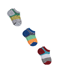 Kit 3 Pares de Meias Lupo Kids (02630-089) Preta/Branca/Cinza