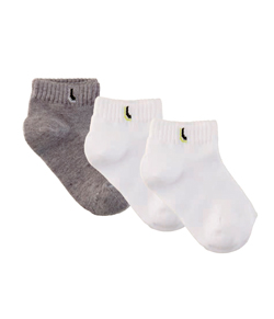 Kit Infantil 3 Pares de Meias Lupo Kids (02725-089) Branco/Mescla/Branco