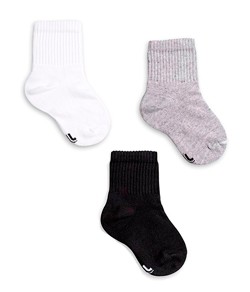 Kit Infantil 3 Pares de Meias Lupo Kids (02727-089) Branca/Cinza/Preta