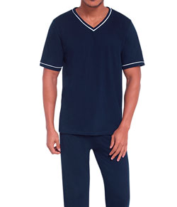 Pijama Masculino Longo Algodão Lupo (28004-001) Marinho