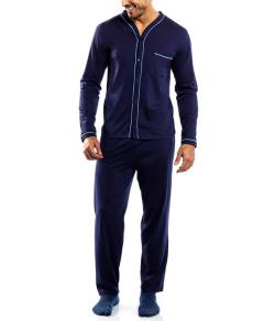 Pijama Longo Aberto Masculino Lupo (28048-002) 100% Algodão