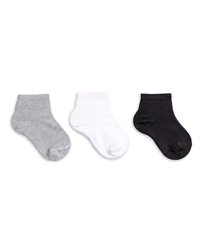 Kit 3 Pares de Meias Lupo Kids (02835-089) Cinza/Branca/Preta