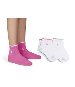 Kit Infantil 3 Pares de Meias Lupo Kids (02725-089) Branco/Rosa/Branco
