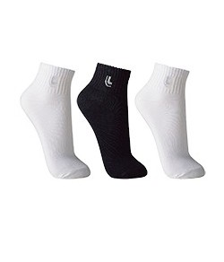 Kit 3 Pares de Meia Lupo Sport (03223-089) Branca/Preta/Branca
