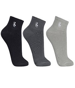 Kit 3 Pares de Meia Lupo Sport (03223-089) Preto/Chumbo/Mescla