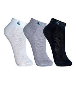 Kit 3 Pares de Meias Lupo Sport (03225-089) Branca/Cinza/Preta