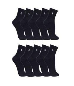 Kit 10 Pares de Meias Cano Mdio Lupo Sport (03245-910) Pretas