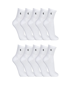 Kit 10 Pares de Meias Cano Mdio Lupo Sport (03245-910) Brancas