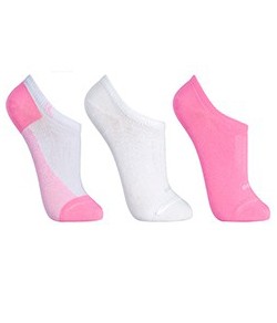 Kit 3 Pares de Meia Lupo Sport (03271-089) Branco/Branco/Rosa