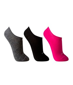Kit 3 Pares de Meias Lupo Sport (03271-089) Preta/Mescla/Pink