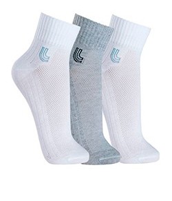 Kit 3 Pares de Meia Lupo Sport (03860-089) Branca/Cinza/Branca