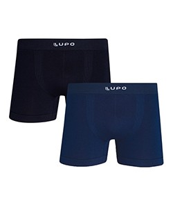 Kit 2 Cuecas Boxer Lupo (00436-088) Marinho/Preta