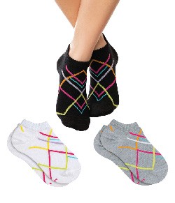 Kit 3 Pares de Meias Lupo Socks (4535-269) Preta/Branca/Cinza