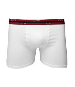 Cueca Boxer Cotton Lupo - Elstico Vermelho/Preto