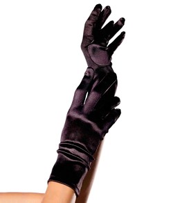 Luvas em Cetim Leg Avenue "Wrist Lenght Gloves" (2B)
