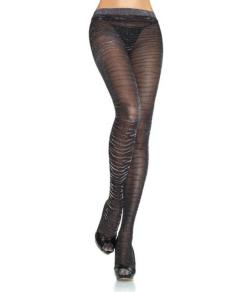 Meia-cala Leg Avenue 7106  1CLurex Zebra Tights 1D