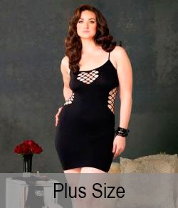 Mini Vestido "Seamless Opaque Mini Dress" Leg Avenue (86090Q) Plus Size