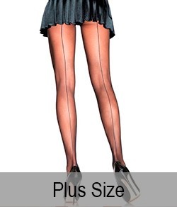 Meia-Cala Risca Atrs Leg Avenue (9002) Fio 15 - Sheer Backseam Pantyhose