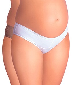 Kit  2 Calcinhas Gestante Love Secret (42301) Branco/Chocolate