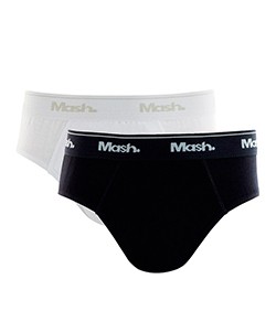 Kit Infantil 2 Cuecas Slip Mash (113.04) Preto/Branco