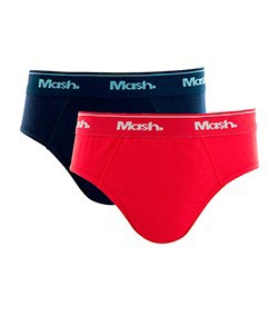 Kit Infantil 2 Cuecas Slip Mash (113.04) Vermelho/Azul Marinho
