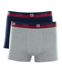 Kit 2 Cuecas Boxer Hang Loose (HL1.14) Marinho/Cinza Mescla