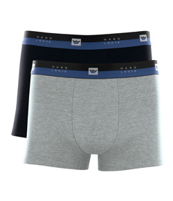 Kit 2 Cuecas Boxer Hang Loose (HL1.14) Preto/Cinza Mescla