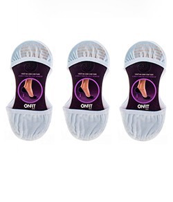 Kit 3 Pares de Meias Sapatilha Invisvel Onfit Mini (G25) 3 Brancas