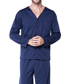 Pijama Masculino Longo Moletinho Aberto Podiun (8149)