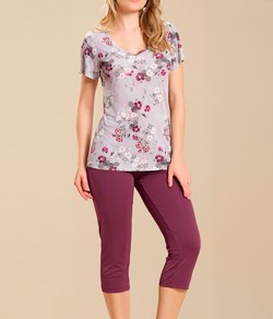 Pijama Capri Floral Paulienne Agatha (C.P6.074.60) Microfibra