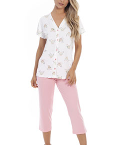 Pijama Capri Aberto Corujas Paulienne Clssica (C.081.63.P) 100% Algodo