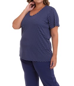 Pijama Longo Po Liganete Paulienne (T.L6.173.99) Plus Size