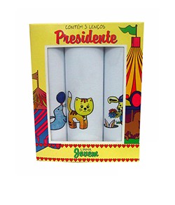 Lenos Presidente Linha Jovem - Kit com 3 Estampado - 100% algodo