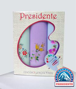 Lenos Presidente Femininos (P137) Pintados a Mo - embalagem com 3 unidades