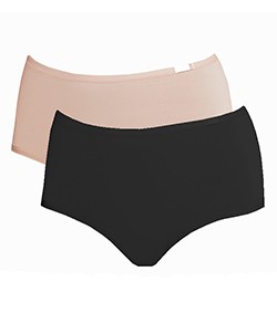 Kit 2 Calcinhas Sloggi Classic Maxi (10124534) Preto/Mink