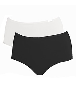 Kit 2 Calcinhas Sloggi Classic Maxi (10124534) Branco/Preto