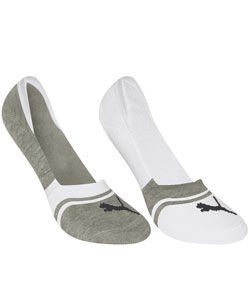 Kit 2 Pares de Meias Sapatilha Invisvel Puma (4500.001) Branco/Mescla