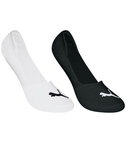 Kit 2 Pares de Meias Sapatilha Invisvel Puma (4500.001) Branco/Preto